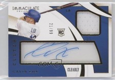 2020 Panini Immaculate Clearly Clutch Rookies Relics 21/99 Gavin Lux Auto v9t