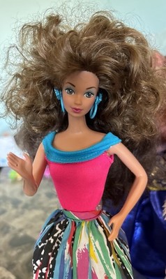 Vintage Steffi Face Barbie Style Magic Whitney WondraCurl Hair 1988 Brown Hair