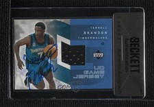BAS 2002 Upper Deck UD Game Jersey Terrell Brandon Seal of Authenticity Auto 3c7