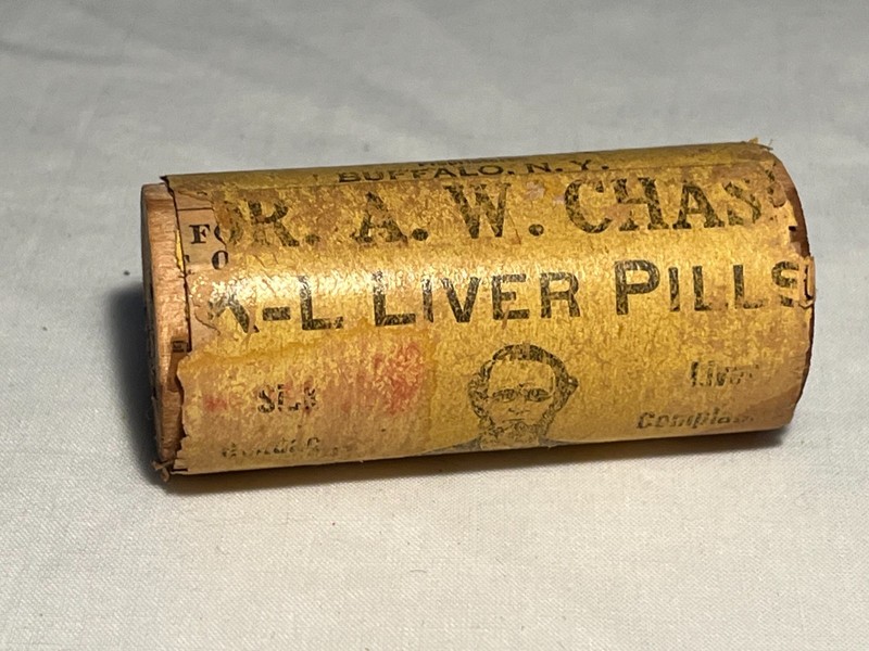 1920s Dr. A. W. Chase K-L Liver Pills Dr Chase Medicine Buffalo, N.Y. Container