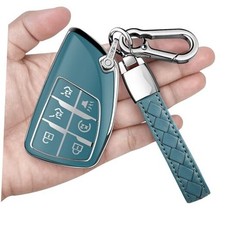 for Chevy Key Fob Cover with Keychain Soft Full Protection Key Shell Storm Blue