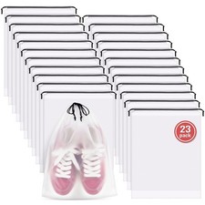 23 Pack Shoe Bags for Travel, 11.8" x 15.7" Waterproof Travel Clear