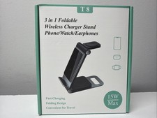 3 in 1 Foldable Wireless Charger Stand New Sealed