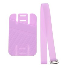 Phone Grip Strap Wrist Strap Silicone Elastic Cord with Card Holder Purple 1Pcs