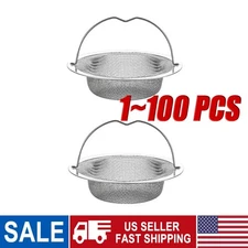 Kitchen Sink Strainer Large Wide Rim 4.5" Stainless Steel Mesh Drain Filter