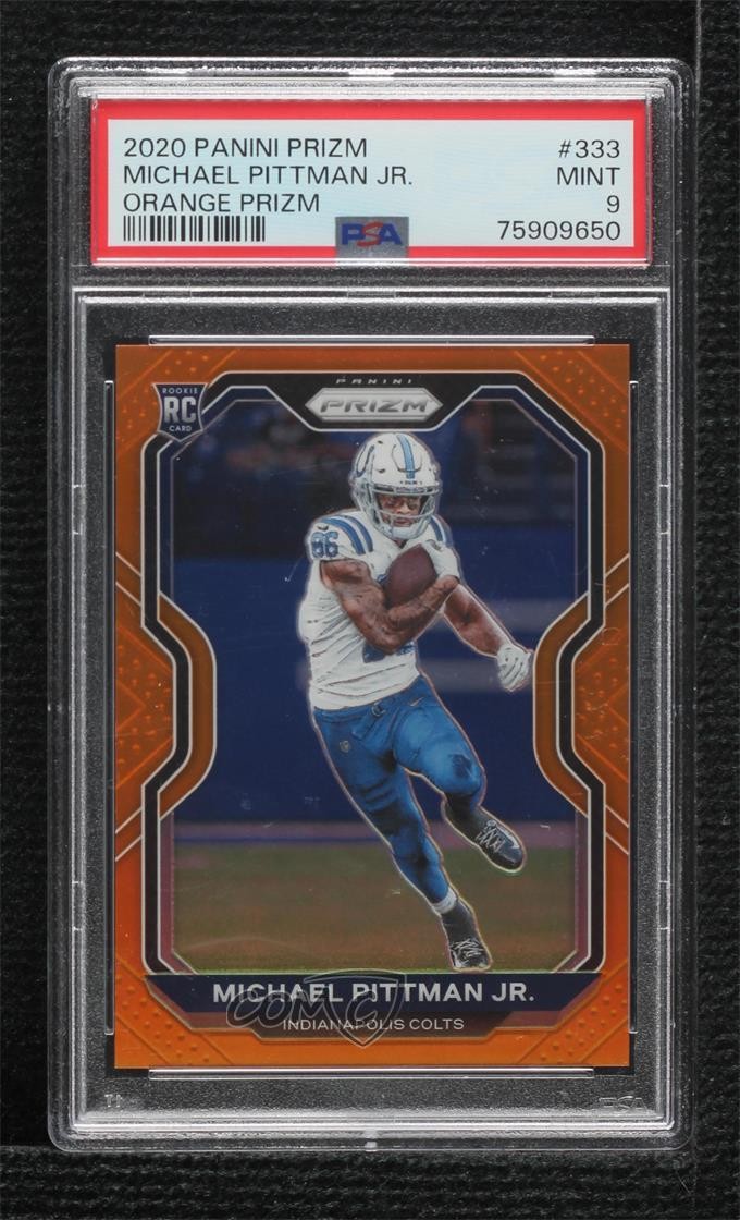 2020 Panini Prizm Orange /249 Michael Pittman Jr #333 PSA 9 MINT Rookie RC 13c1