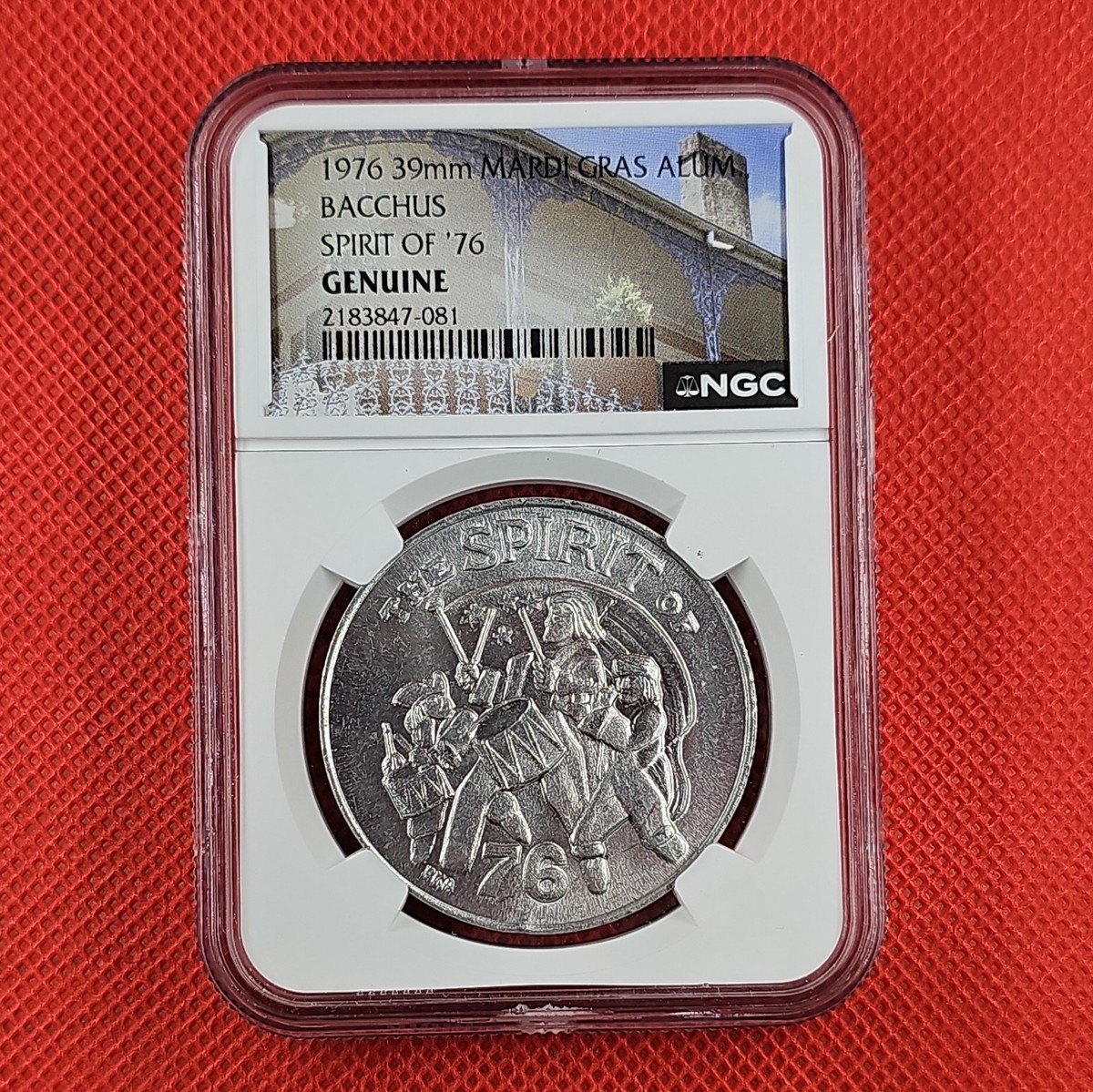 1976 39mm Mardi Gras Alum Bacchus Spirit of 76 NGC Genuine | eBay