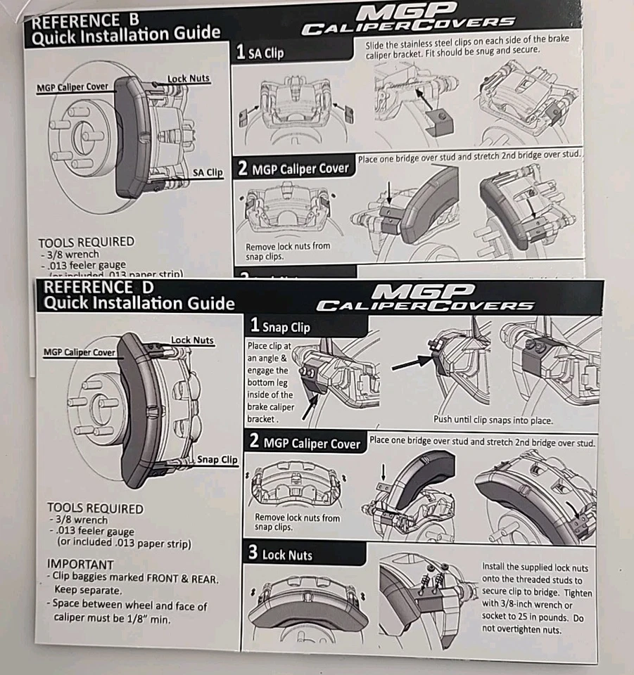 Jeep Grand Cherokee 2003-2004 cubiertas de pinza de disco de freno MGP rojas delanteras + traseras 4 piezas Foto 2 de 4
