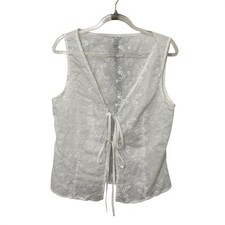 Canotta stravagante occhiello civetta cravatta davanti fata femminile delicata