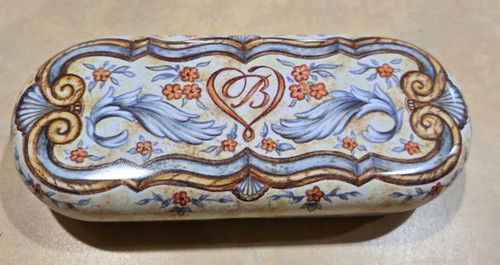 Brighton Glasses Case Eyeglass Sunglass lined Tin Metal Hearts Flowers CASE ONLY