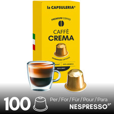 Coffee Crema 100 Aluminum Pods Compatible with Nespresso Original 0.25 per lighter