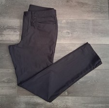 Lululemon ABC Slim-Fit 5-Pocket Warpstreme Pants Stretch Black Size 30x31