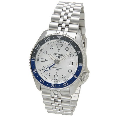 NEW Seiko 5 Sports Automatic GMT 42.5mm White Dial SKX Men's Watch SSK033K1