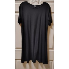 Old Navy Vintage Crew-Neck Mini T-Shirt Dress - Solid Black Size XL
