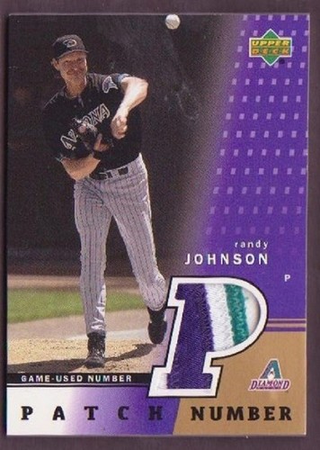 2003 UPPER DECK RANDY JOHNSON GAME USED JERSEY 3 COLOR PATCH NUMBER ULTRA RARE!