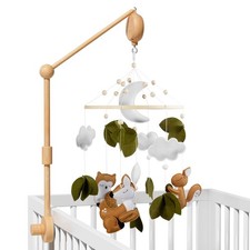 Woodland Animals Theme Bassinet Baby Nursery Mobiles with Modes Digital Music...