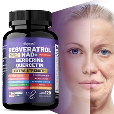 Resveratrol NAD + Berberine,Quercetin - Neuroprotection, for Energy & Healthy