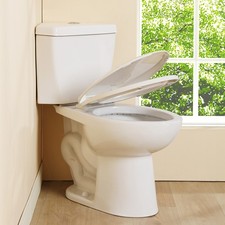 17.2" Corner Two Piece Toilet Elongated Bowl Dual Flush for Small Bathrooms