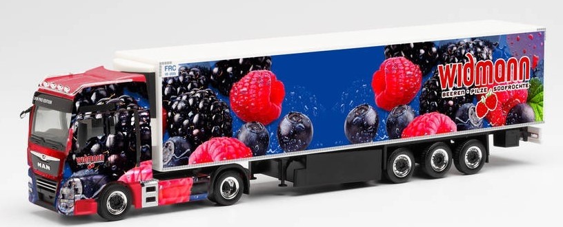 MAN TGX XXL Euro 6c Herpa 1/87 camion miniature HO avec remorque frigorifique 3 essieux
