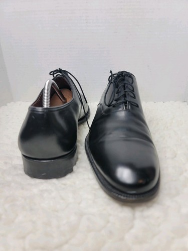 Zapatos Oxford Salvatore Ferragamo Para Hombres Enteros Talla 11.5 Cuero Negro Raro - Imagen 7 de 12