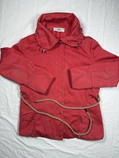 Vtg CH Carolina Herrera Jacket Womens Large Red Utility Designer
