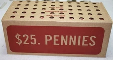 Sealed $25 Bank Box of 2,500 Pennies – Unsearched! Find Wheats, Errors, Copper