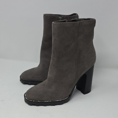 Karl Lagerfeld Charcoal Heeled Boots Size 7