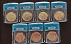 (7) 1994 Consecutively Numbered Silver Eagles--ANACS  MS69  Starting To Tone