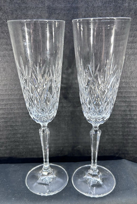 Fluted Champagne Glass Coventry Pattern Clear 6oz 9.25inT Unbranded