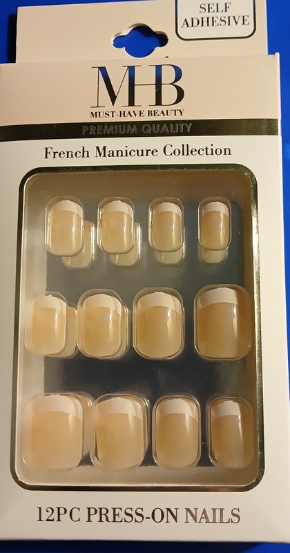 MHB (Must Have Beauty) French Manicure, Self Adhesive Press On Nails-NEW In Box!
