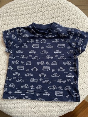 HM T-shirt | Gr. 74/80 | Topomini | Blau | Junge | Fahrzeuge Autos
