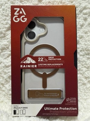 ZAGG Rainier MagSafe Case w/ Kickstand iPhone 6.3  (2025) 22ft Drop   NEW