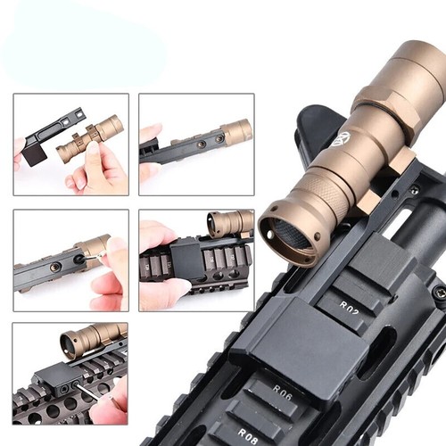 Tactical Flashlight Offset Mount Base M300 M600 Search Light Side Mlok Keymod US - Picture 6 of 9