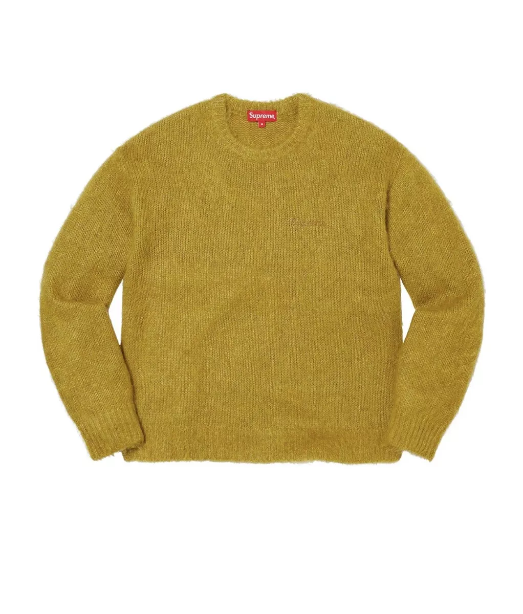 Supreme Brushed Mohair Sweater FW22 Acid Size L Authentic Brand New