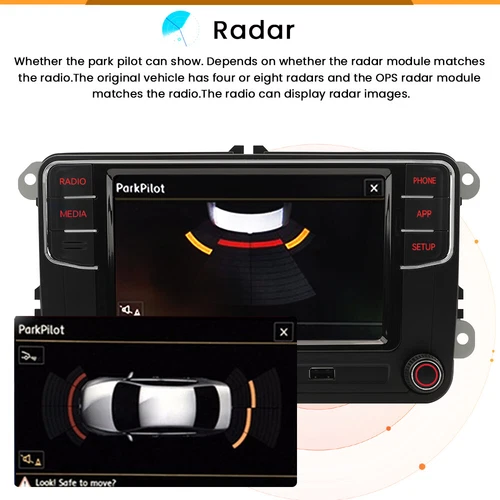 6.5" CarPlay Android Auto Radio RCD330 5538 RCD340G 187B Für VW Passat Jetta CC - Bild 11 von 11