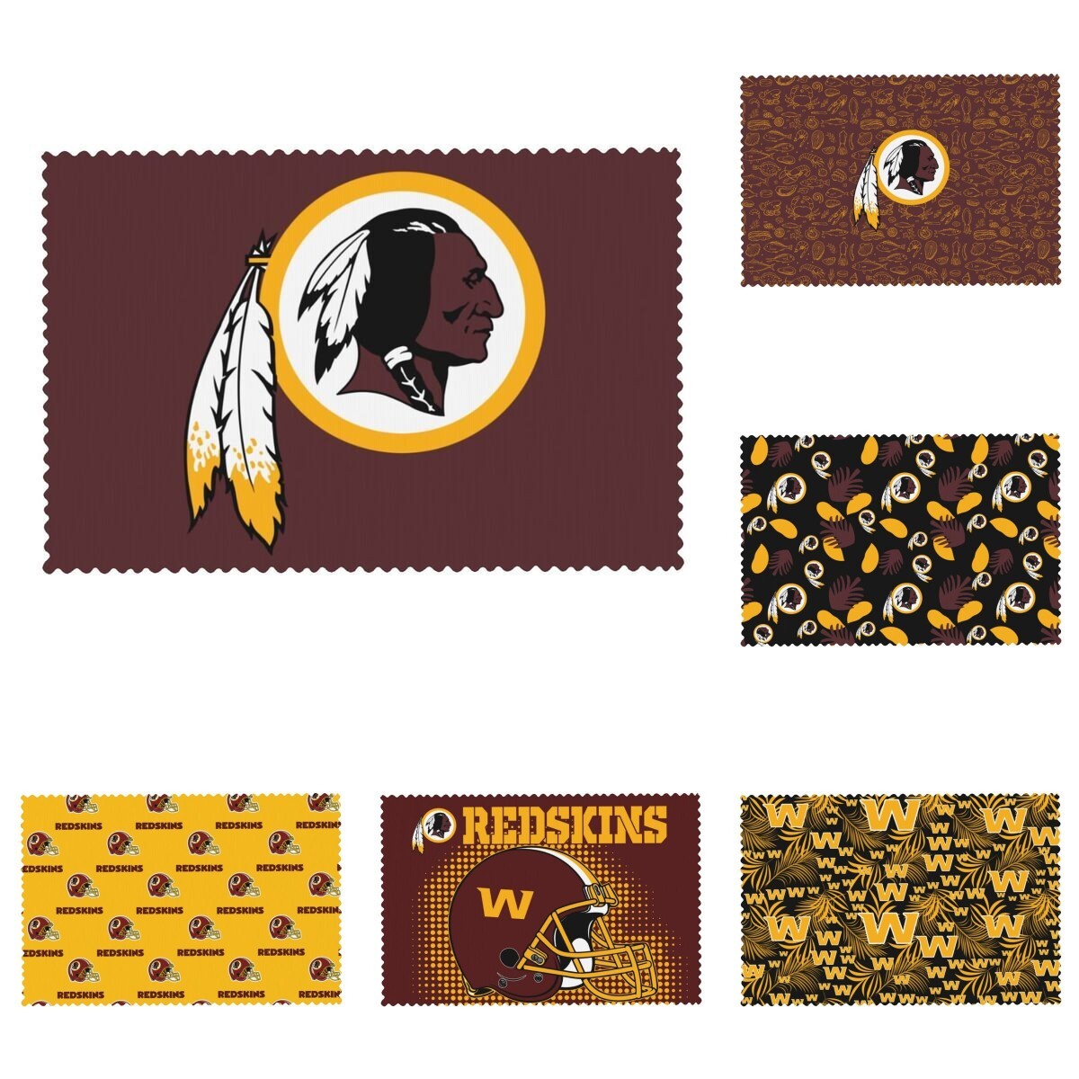6PCS Redskins Washington Placemats for Dining Table Kitchen Placemats