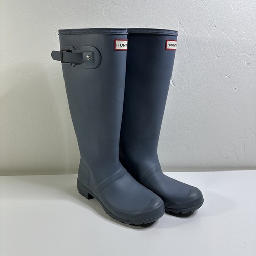 HUNTER Original Tour TALL matte NAVY Blue BOOTS rainboots womens US 5
