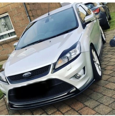 A.B.S FORD FOCUS MK2 ST FRONT SPLITTER (GLOSS BLACK) ABS PLASTIC (07-11) Facelift