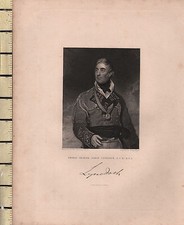 c1845 ANTIQUE PRINT ~ THOMAS GRAHAM BARON LYNEDOCH