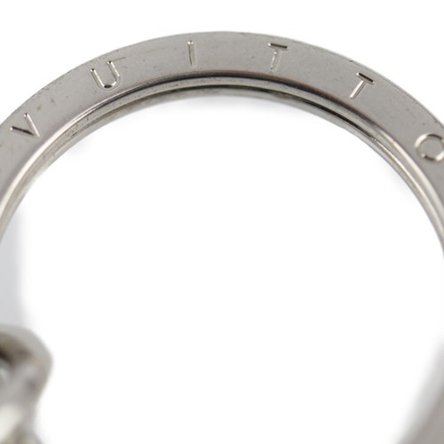 LOUIS VUITTON Dreaming Charms Keychain MP1776 Metal Leather Silver Navy Keyring - Picture 7 of 9