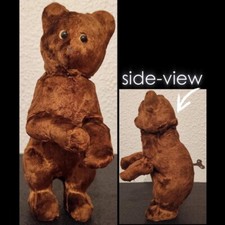 TEDDY BEAR 60's USSR Russian Soviet MECHANICAL Toy Doll Plush with Key works   