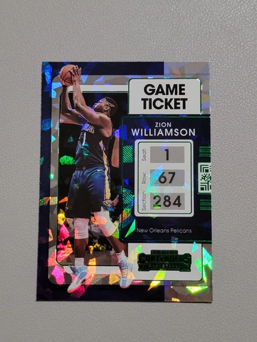 Zion Williamson 2021-22 Panini Contenders Game Ticket Green Ice #35 SSP