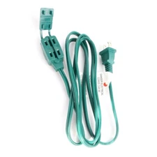 6 FT Extension Cord Cable Indoor Power AC 3 Outlet 2 Prong Green