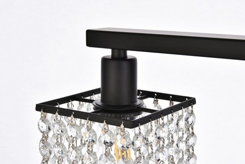 Crystal Shades Black Bathroom Dining Room Vanity Wall Sconce Light Fixture 36 in - Picture 5 of 7