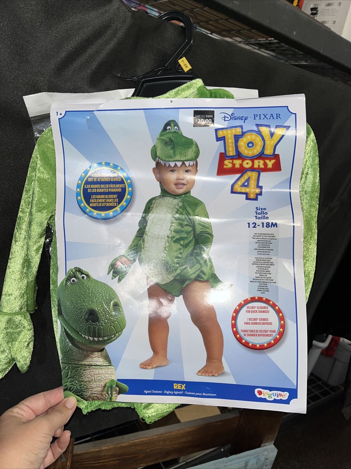 Child's Disney Toy Story Rex Costume