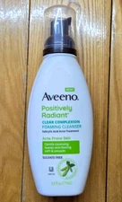 AVEENO POSITIVELY RADIANT CLEAR COMPLEXION FOAMING FACIAL CLEANSER 6oz