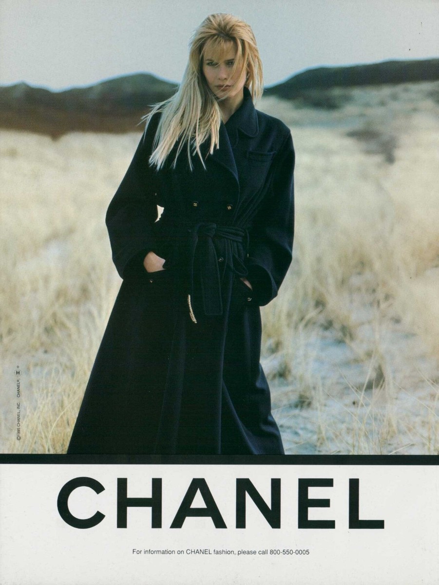 Chanel Claudia Schiffer Magazine Print Ad Advert Karl