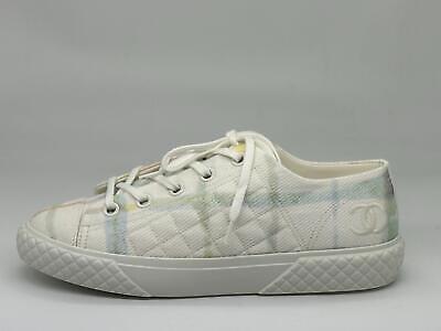 Chanel Olive Green Canvas Sneakers