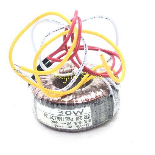 1Pc 30W Input 220V Output 20V 9V Toroidal Transformer Audio Amplifier Power Part - Picture 1 of 2