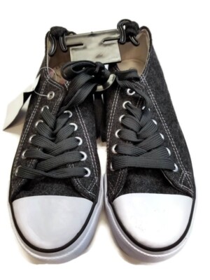 Epic Step Casual Canvas Sneakers Womens Size 6 Shoes Low Top Lace Up Grey Wool